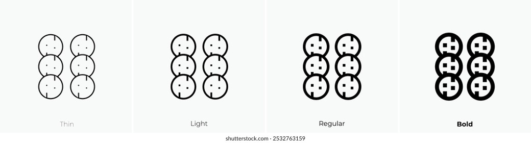 sundae icon. Thin, Light Regular And Bold style design isolated on white background