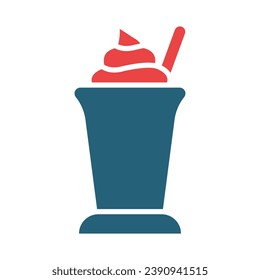 Sundae Vector Glyph Two Color Icon For Personal And Commercial Use.
