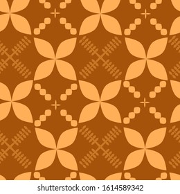 Sundanese batik seamless pattern. brown theme colors

