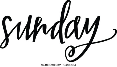 Sunday calligraphy Images, Stock Photos & Vectors | Shutterstock