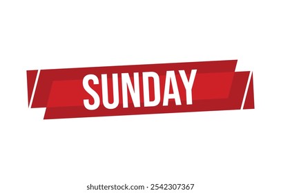 Sunday banner design. Sunday icon. Flat style vector illustration.