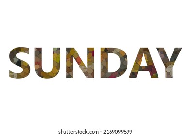 Sunday Colorful Typography Text Banner Vector Stock Vector (Royalty ...