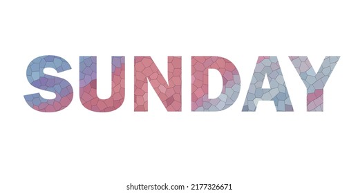 Sunday Colorful Typography Text Banner Vector Stock Vector (Royalty ...