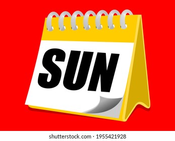 Sunday day of the week creative design