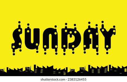 Sunday design vector eps 10, illustration city 