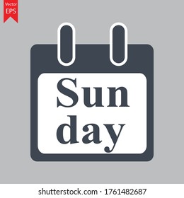 sunday Event Date Vector icon, Calendar date icon.