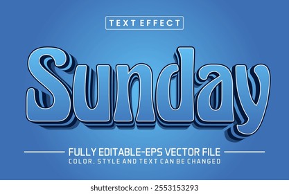Sunday font Text effect editable