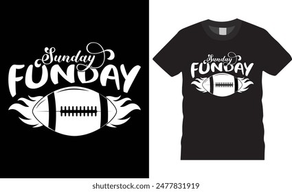 SUNDAY FUNDAY Football T-shirt design vector illustration. print-ready t-shirt, Coffee design, graphic typography design, premium quality, Coffee graphic design, tropical print.