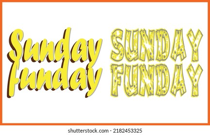 Sunday Funday SVG Bundle T-shirt Design.