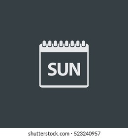 Sunday Icon. Material Icon. Flat Style Design Template