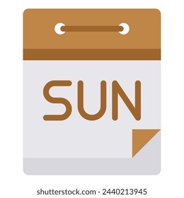 Sunday Icon For web, app, infographic, etc