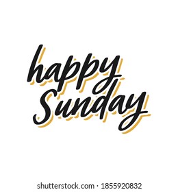 Sunday Lettering Quote Fashion, Vector, Illustration