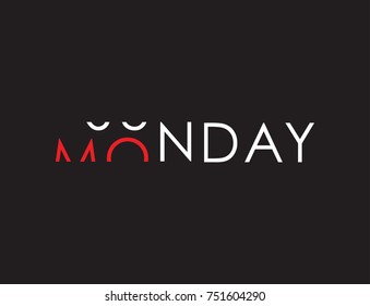 sunday to monday turning text