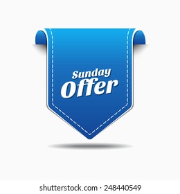Sunday Offer Blue Vector Icon Design