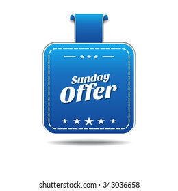 Sunday Offer Blue Vector Icon Design