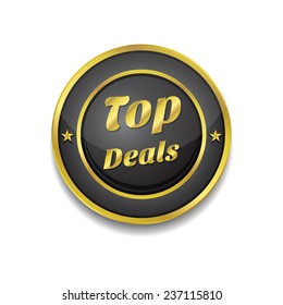 Sunday Offer Gold Vector Icon Button