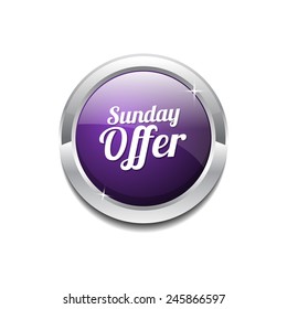 Sunday Offer Purple Vector Icon Button