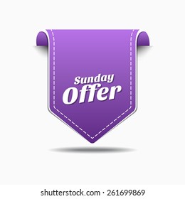 Sunday Offer Purple Vector Icon Design