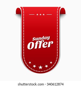Sunday Offer Red Vector Icon Design