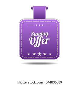Sunday Offer Violet Vector Icon Design