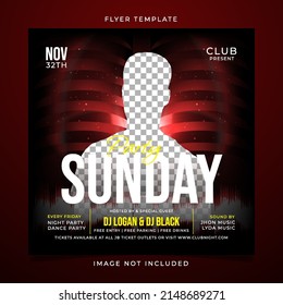 Sunday Party Retro Flyer Template