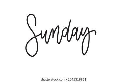 Sunday text for Digital planner and note taking 