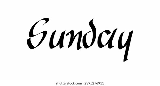 Sonntagstext, Sonntagssymbol, Sonntagsüber handschriftlich