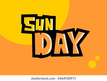 Sunday Typography Flat Style Design