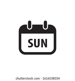 Sunday vector calendar icon, web design element
