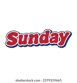 sunday vector text editable design