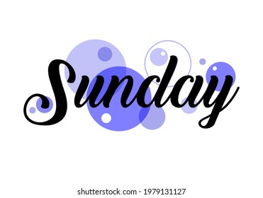 Sunday writing text vector, Simple design