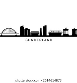 Sunderland Skyline with Vector, Cityscape, and England.