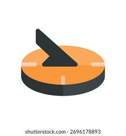 a sundial flat icon illustration
