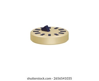 Icono de reloj de sol Ilustración 3D Render
