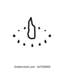 sundial icon illustration isolated vector sign symbol