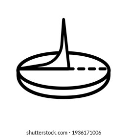 Icono de contorno de marcado único. Icono de vector de marcado solar aislado en fondo blanco