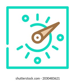 sundial sun clock color icon vector. sundial sun clock sign. isolated symbol illustration