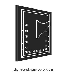 Sundial vector icon.Black vector icon isolated on white background sundial.
