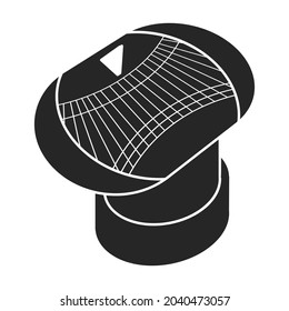 Icono de vector de marcado solar.Icono de vector negro aislado en el dial de sol de fondo blanco.
