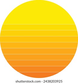 Sundown Symphony: Retro Circular Artwork