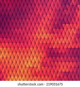 Sundown themed blurry background with diamond grid
