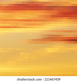 Sundown themed blurry background with triangular grid