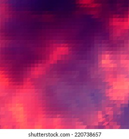 Sundown themed blurry background with triangular grid
