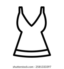 Sundress icon illustration in line style. Perfect for website mobile app presentation. Suitable for any user interface and user experience