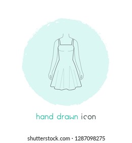 Sundress icon line element. Vector illustration of sundress icon line isolated on clean background for your web mobile app logo design.