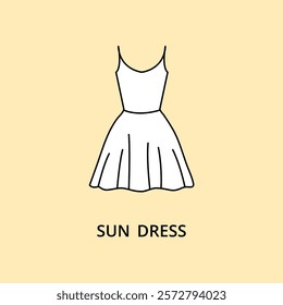 Sundress vector icon editable stroke