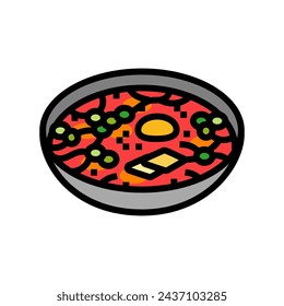 sundubu jjigae korean cuisine color icon vector. sundubu jjigae korean cuisine sign. isolated symbol illustration