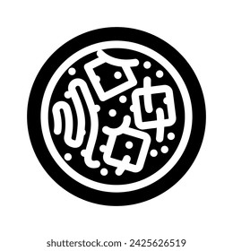 sundubu jjigae korean cuisine glyph icon vector. sundubu jjigae korean cuisine sign. isolated symbol illustration