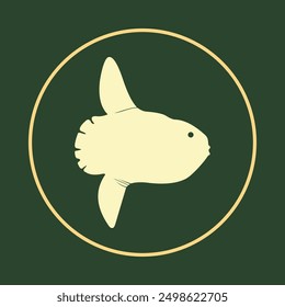 Sunfish notable icono de moda hermosa obra de arte de Ilustración vectorial abstracta diseño colorido
