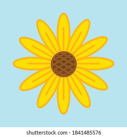 a sunflower with 12 petals on it